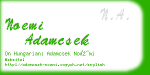 noemi adamcsek business card